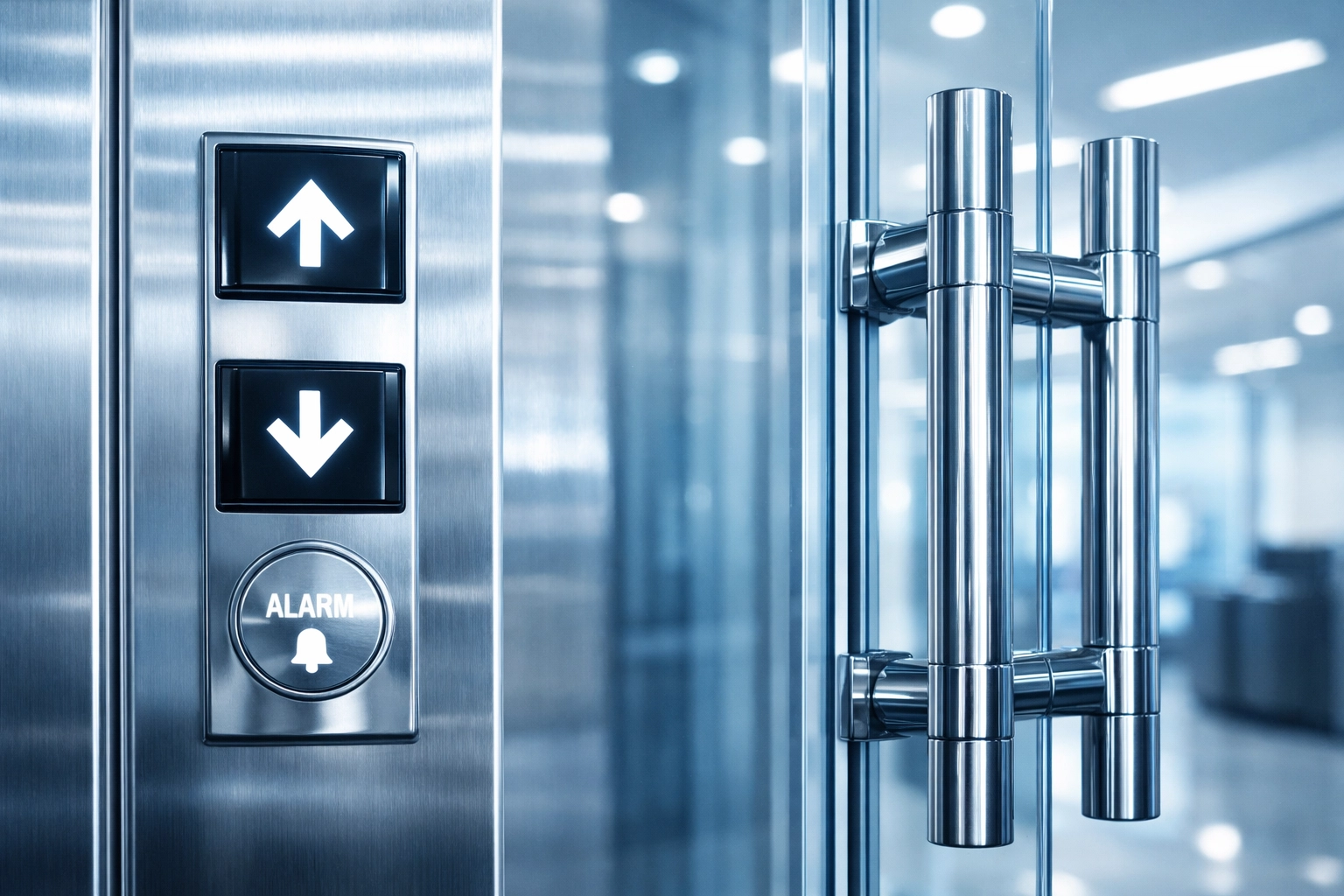 Smudge-free high-touch surfaces in a Lunenburg lobby after professional disinfection.