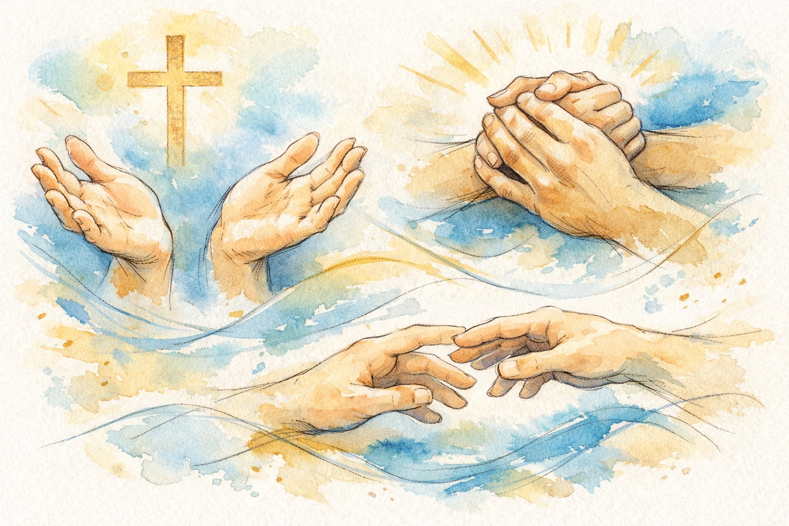 Welcoming hands showing compassion and connection in church ministry