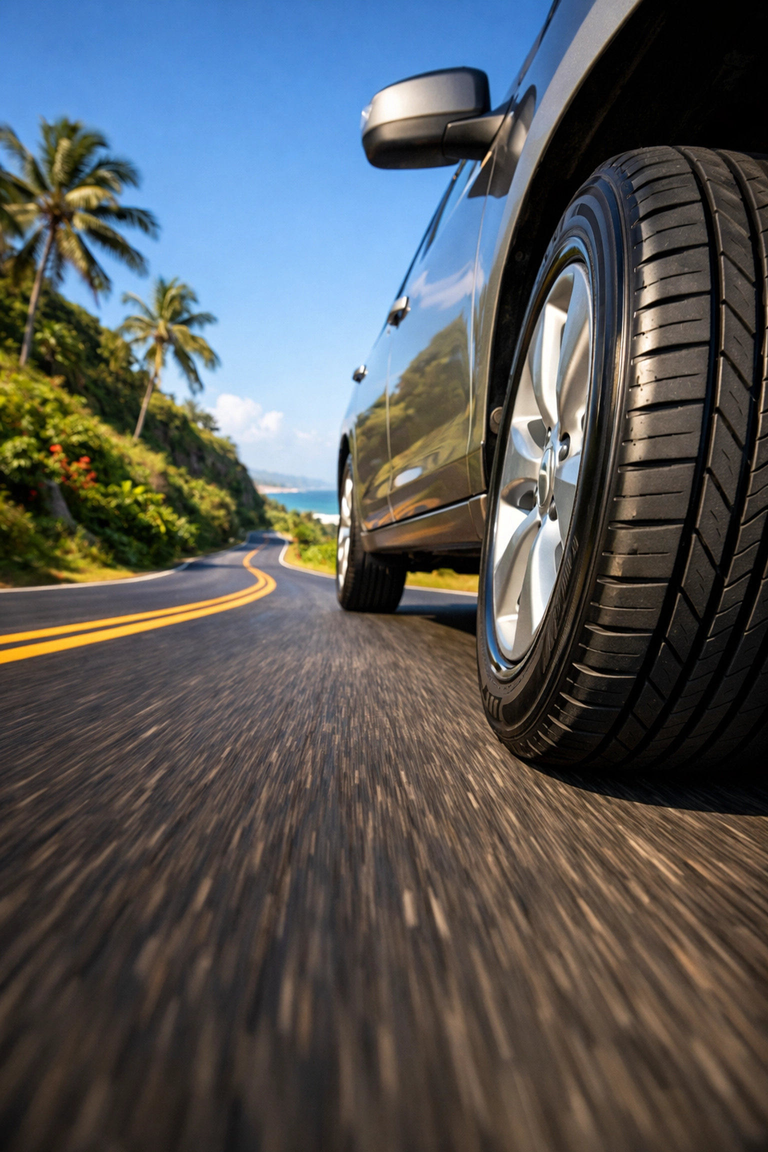 Smooth driving in Lihue, Kauai after a wheel alignment ensures peak performance and tire safety.