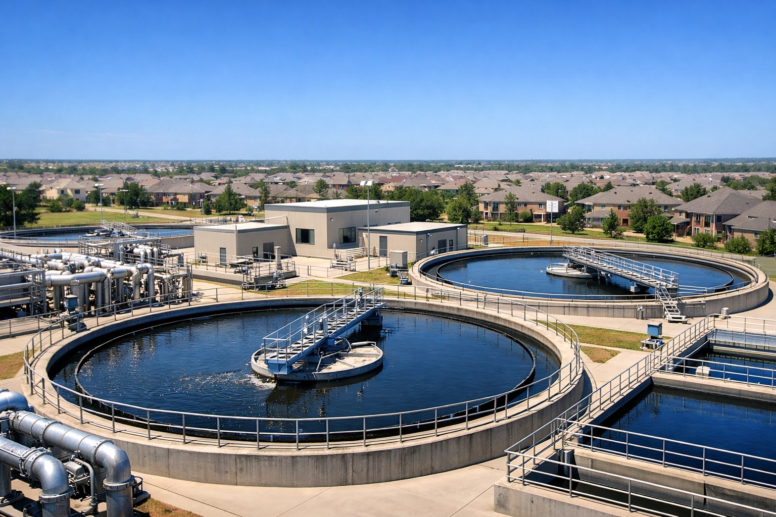 Modern wastewater treatment facility serving North Texas residential development