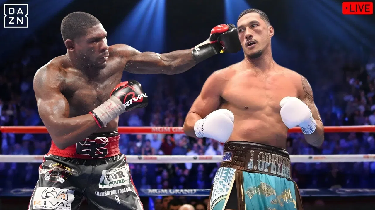 Live boxing action with a powerful right hook