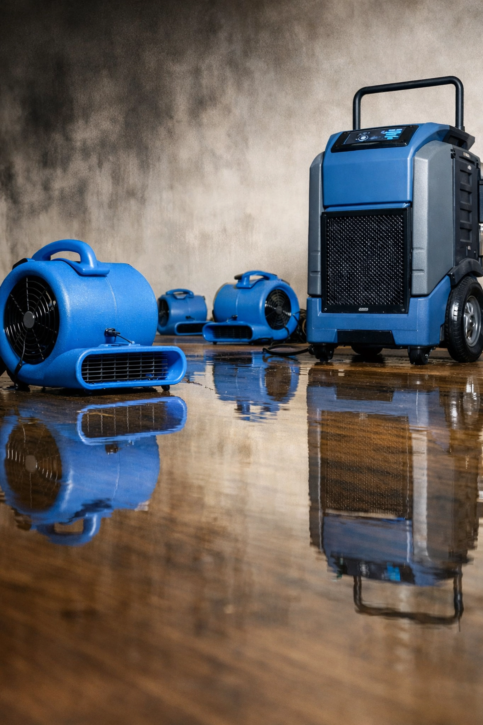 Using air movers for water damage restoration to prevent the need for future mold remediation.