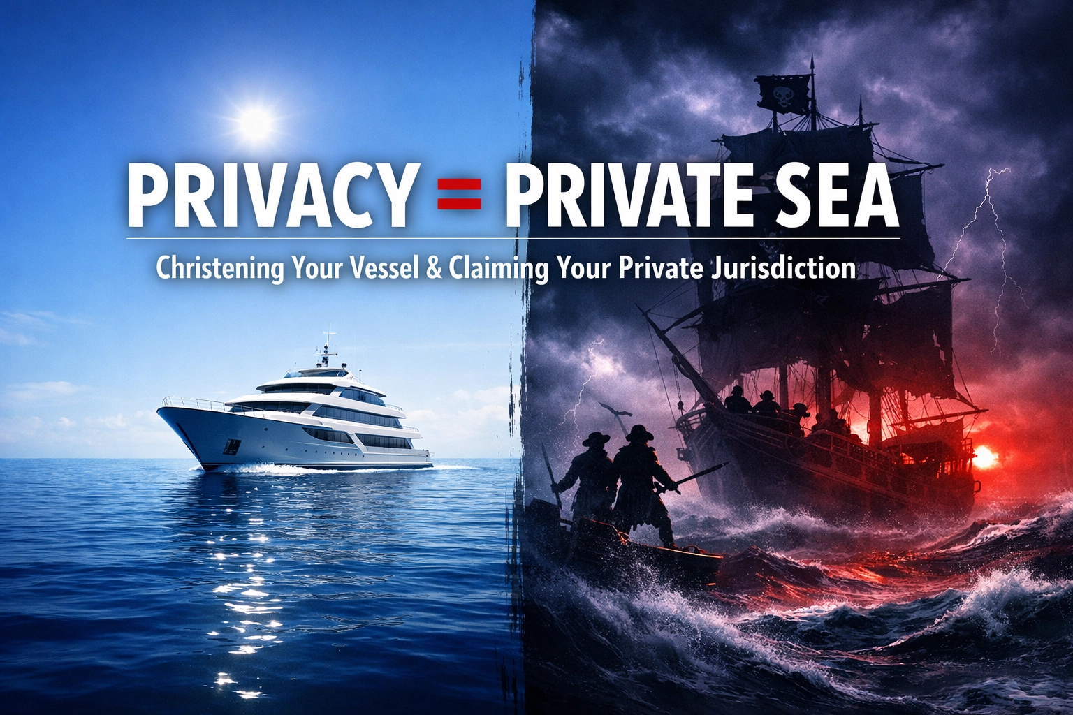 [HERO] PRIVACY = PRIVATE SEA: Christening Your Vessel & Claiming Your Private Jurisdiction.