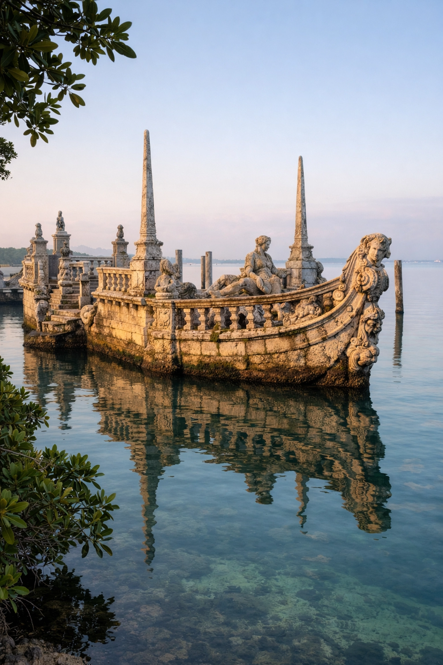 The stone barge at Vizcaya Museum, a high-end miami photography location for fine art images.