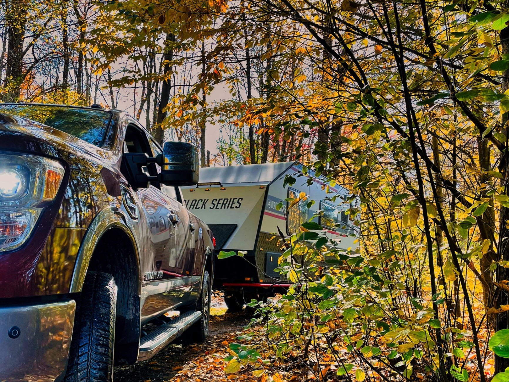BlackSeries off-road trailer on mountain trail
