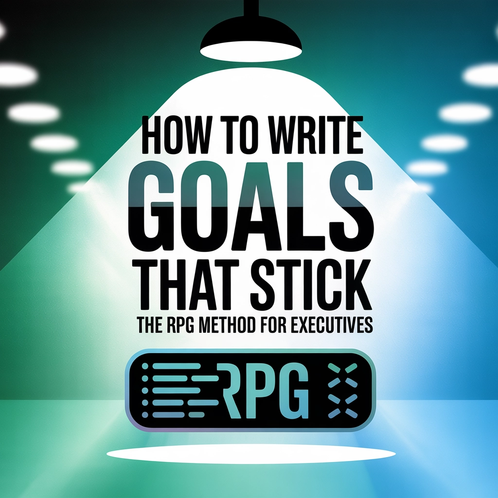 How to Write Goals That Stick: The RPG Method for Executives