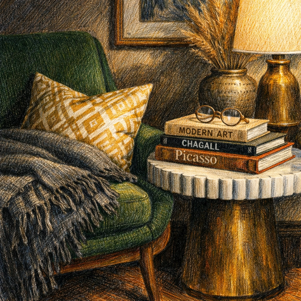 Midcentury modern boutique hotel furniture showcasing authentic luxury hospitality textures.