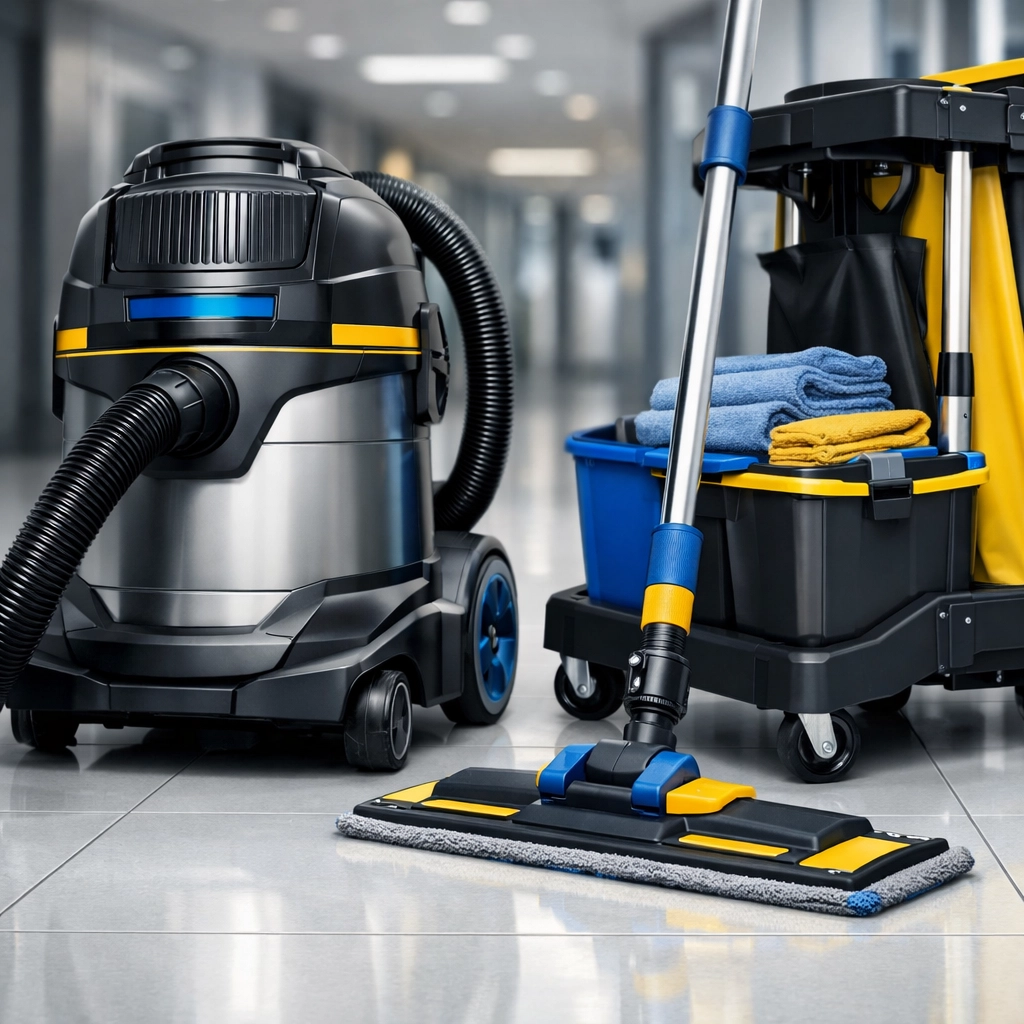 Advanced high-tech tools used by commercial janitorial services in Massachusetts for deep sanitization.