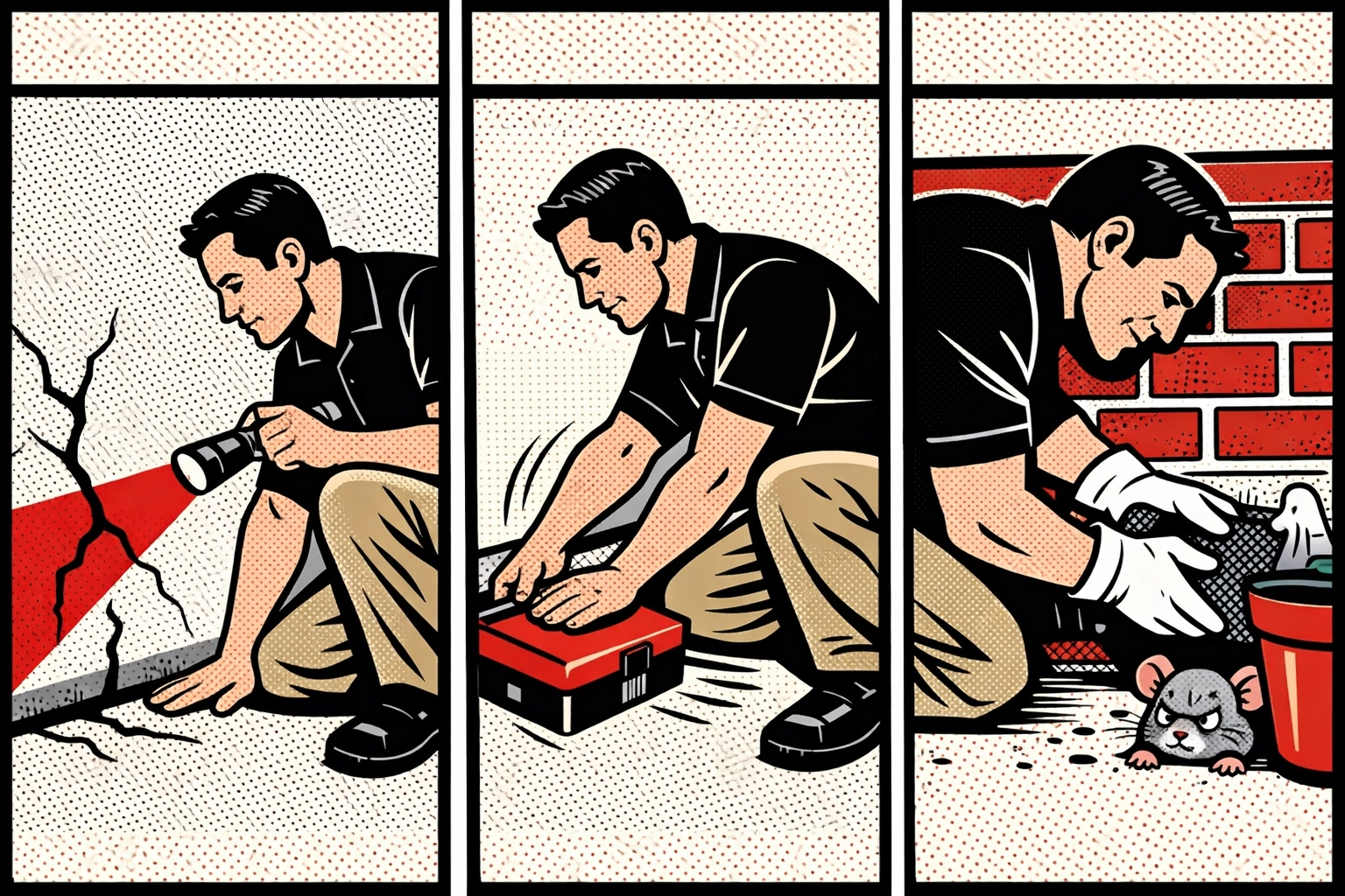 Three-step rodent control process: inspection, treatment, and exclusion in Jasper homes