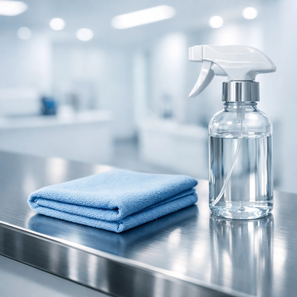 Sterile medical clinic reception desk maintained by professional commercial cleaning Sydney services.