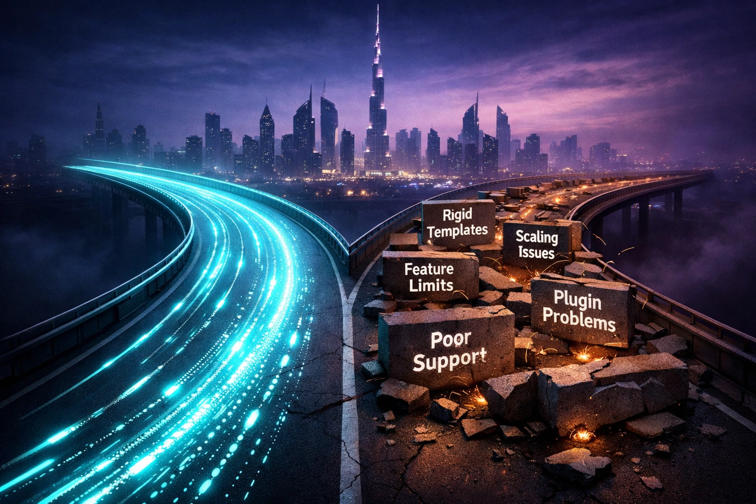 Custom website development path versus template platforms in Dubai's retail market