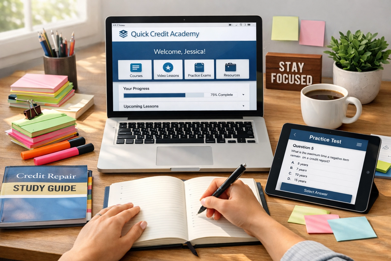 CLEP test prep study materials and resources from Quick Credit Academy (1x1, center safe zone)