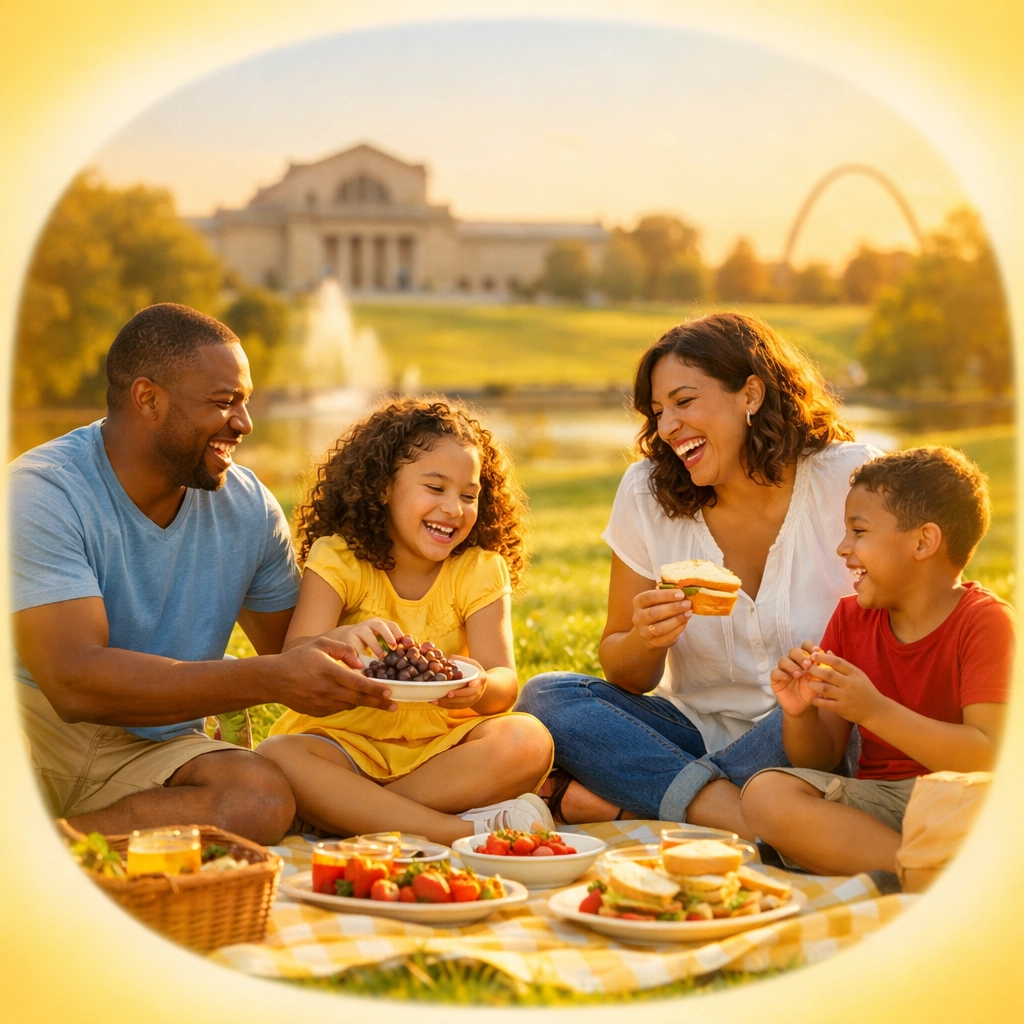A St Louis MO family enjoying peace of mind after consulting a local health insurance broker in Missouri.