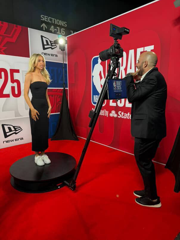 NBA Draft 2025 Red carpet Glambot activation showcasing a custom video booth experience
