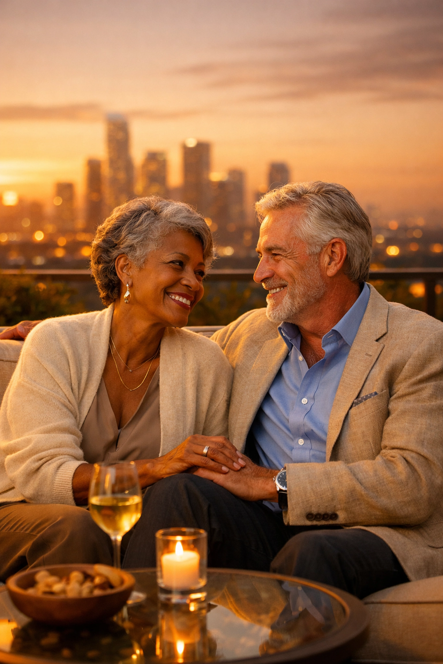 A happy couple enjoying a secure, tax-free retirement thanks to proactive wealth preservation strategies.