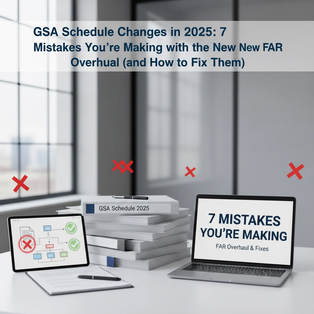 GSA Schedule Changes in 2025: 7 Mistakes You're Making with the New FAR Overhaul (and How to Fix Them)
