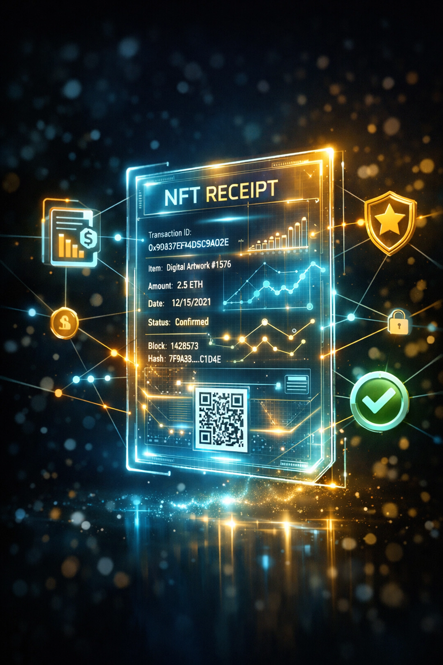 NFT receipt technology for blockchain-verified crypto payment transactions
