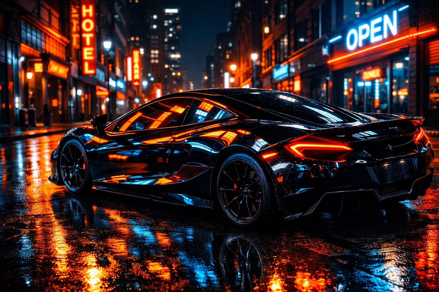 Luxury car with deep charcoal Chattanooga window tinting to protect the interior from UV rays.