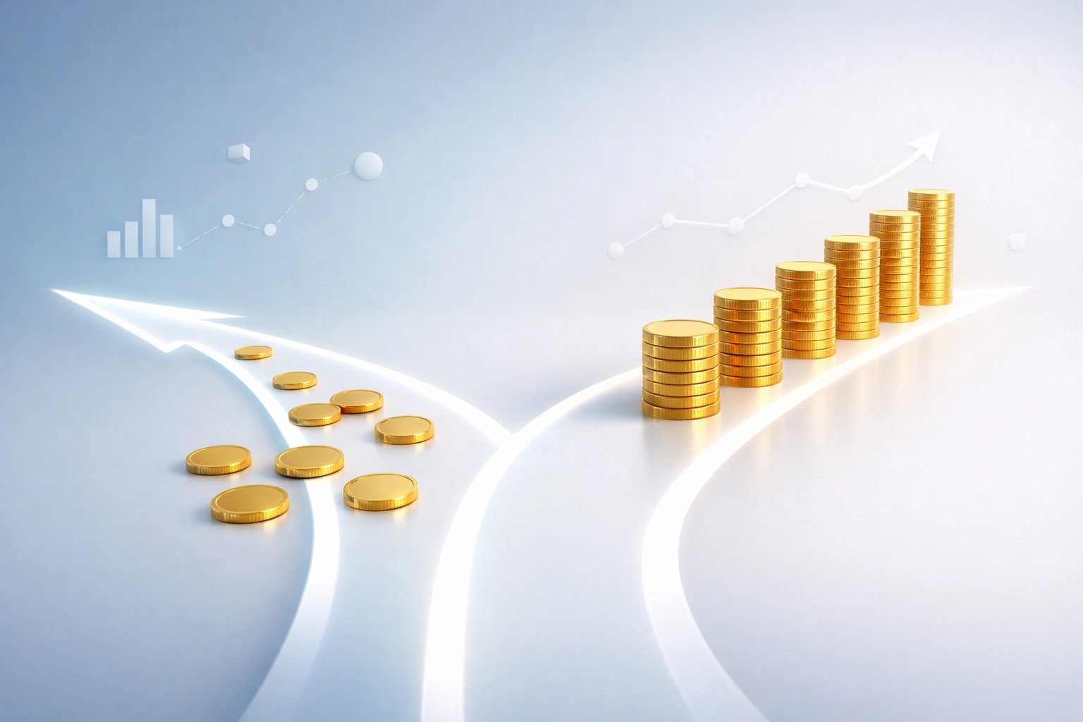 Lifetime value growth pathway showing short-term versus long-term revenue in addiction treatment