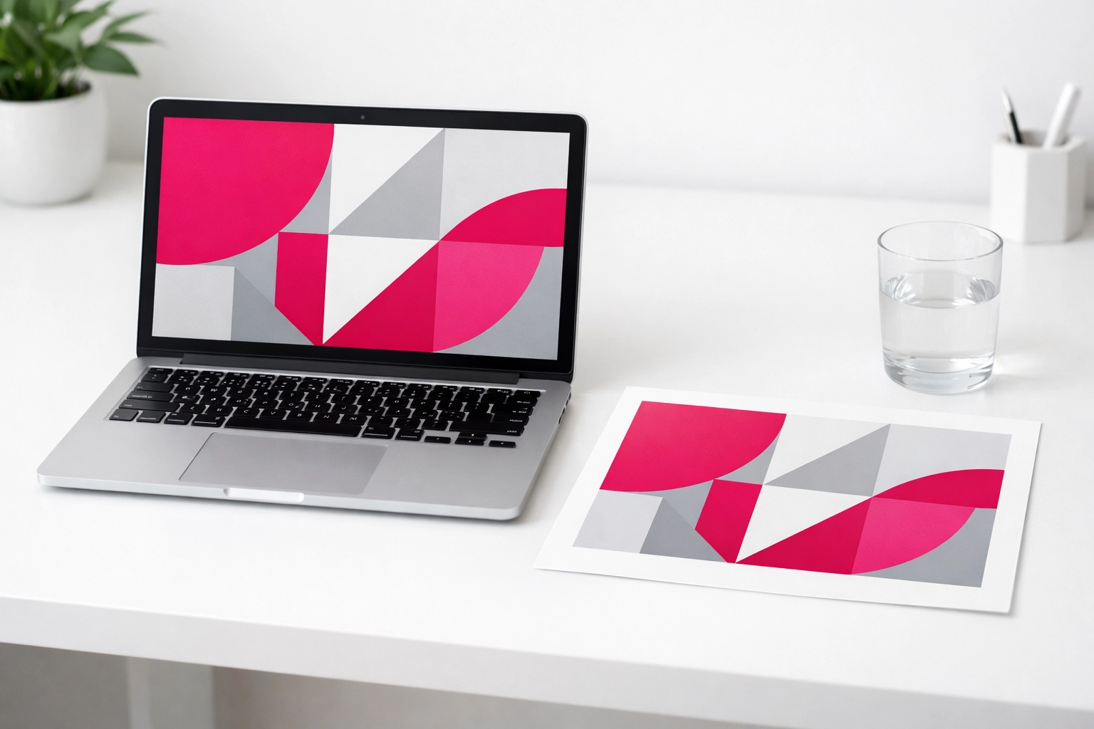 Graphic design workspace at Finger prints showcasing professional print design services in Cumbria.