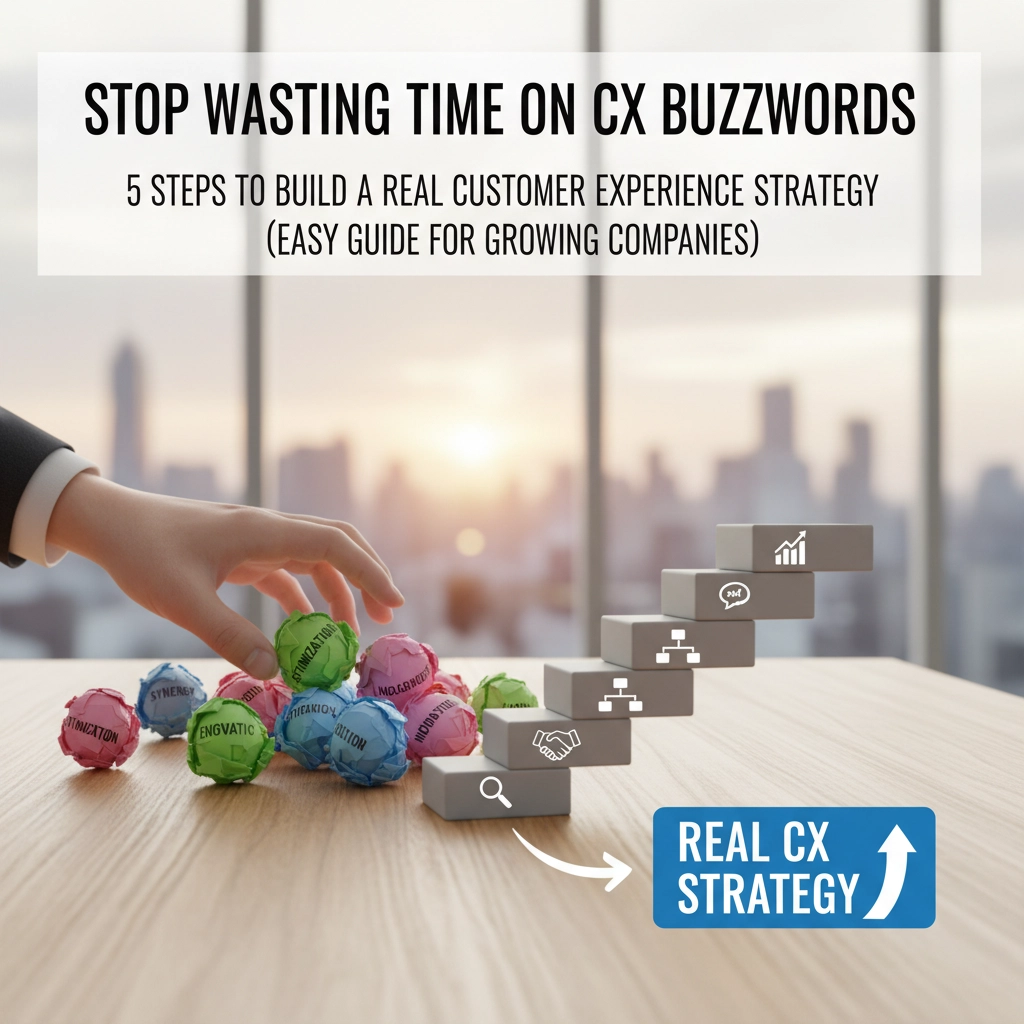 Stop Wasting Time on CX Buzzwords: 5 Steps to Build a Real Customer Experience Strategy (Easy Guide for Growing Companies)