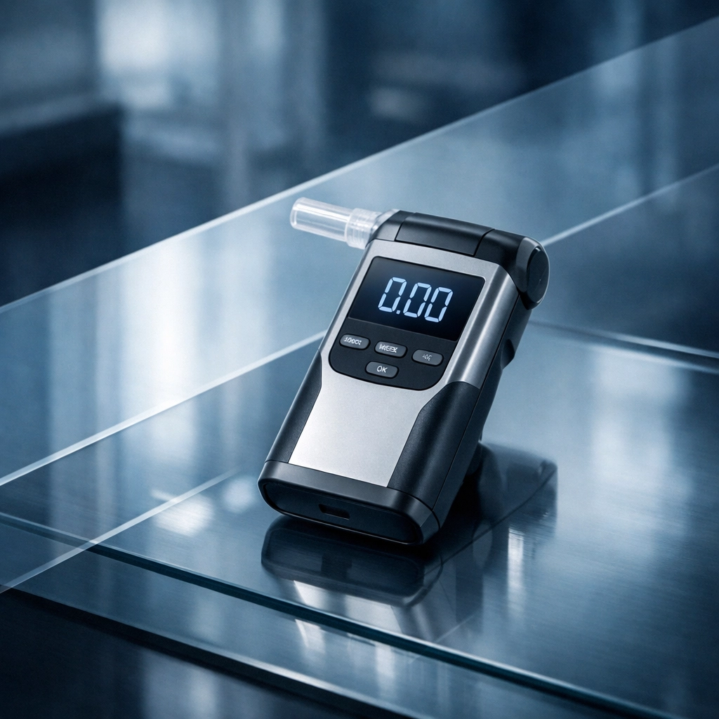 Professional breathalyzer device used as legal evidence in a Virginia Beach DUI defense case.