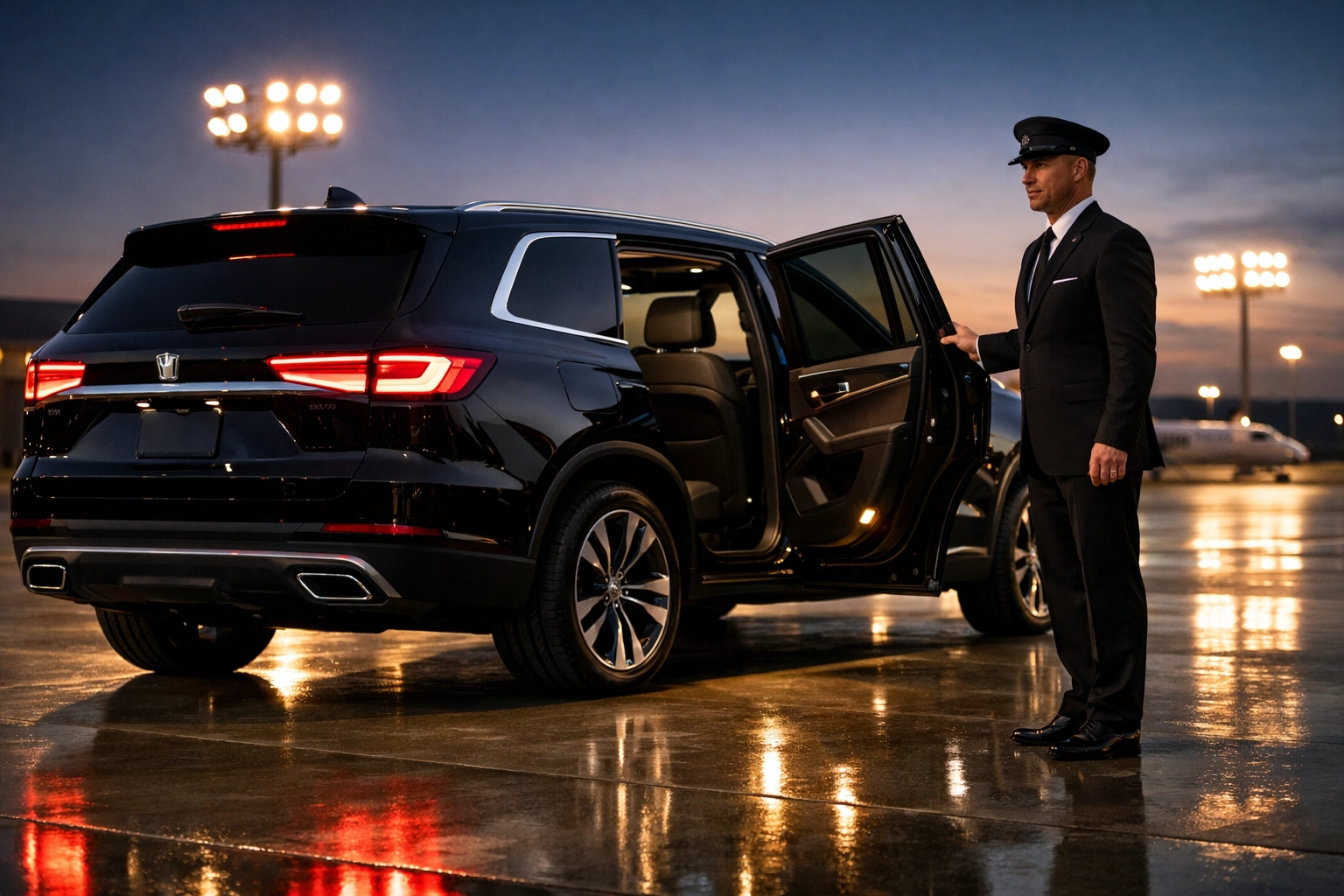 Executive transportation with professional chauffeur for Super Bowl corporate travel logistics