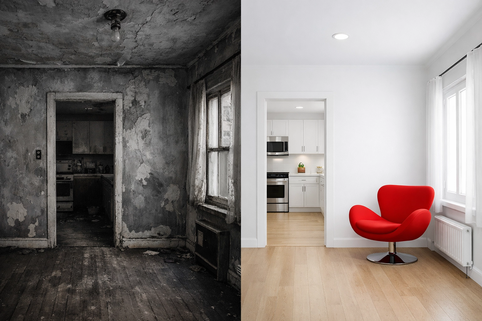 Avant-après préparation d'une maison à vendre : impact des rénovations sur le prix de vente