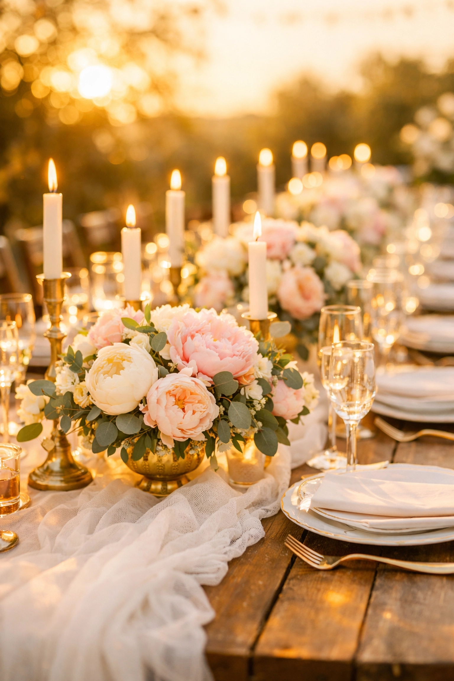 Elegantly styled reception table for a fully funded wedding, avoiding long-term wedding debt.