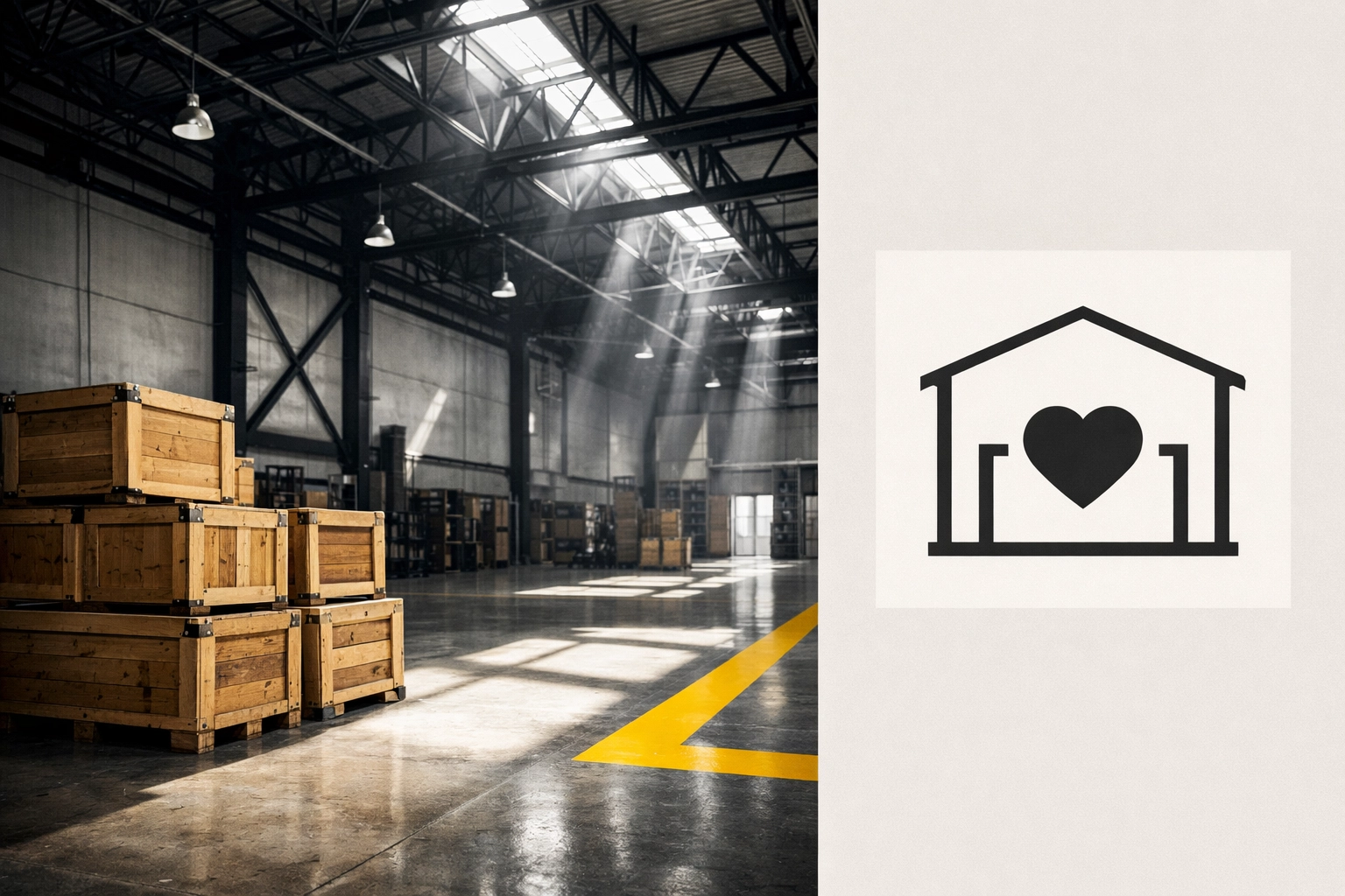 Spacious Worthington warehouse used for secure storage during downsizing services in Columbus, Ohio.