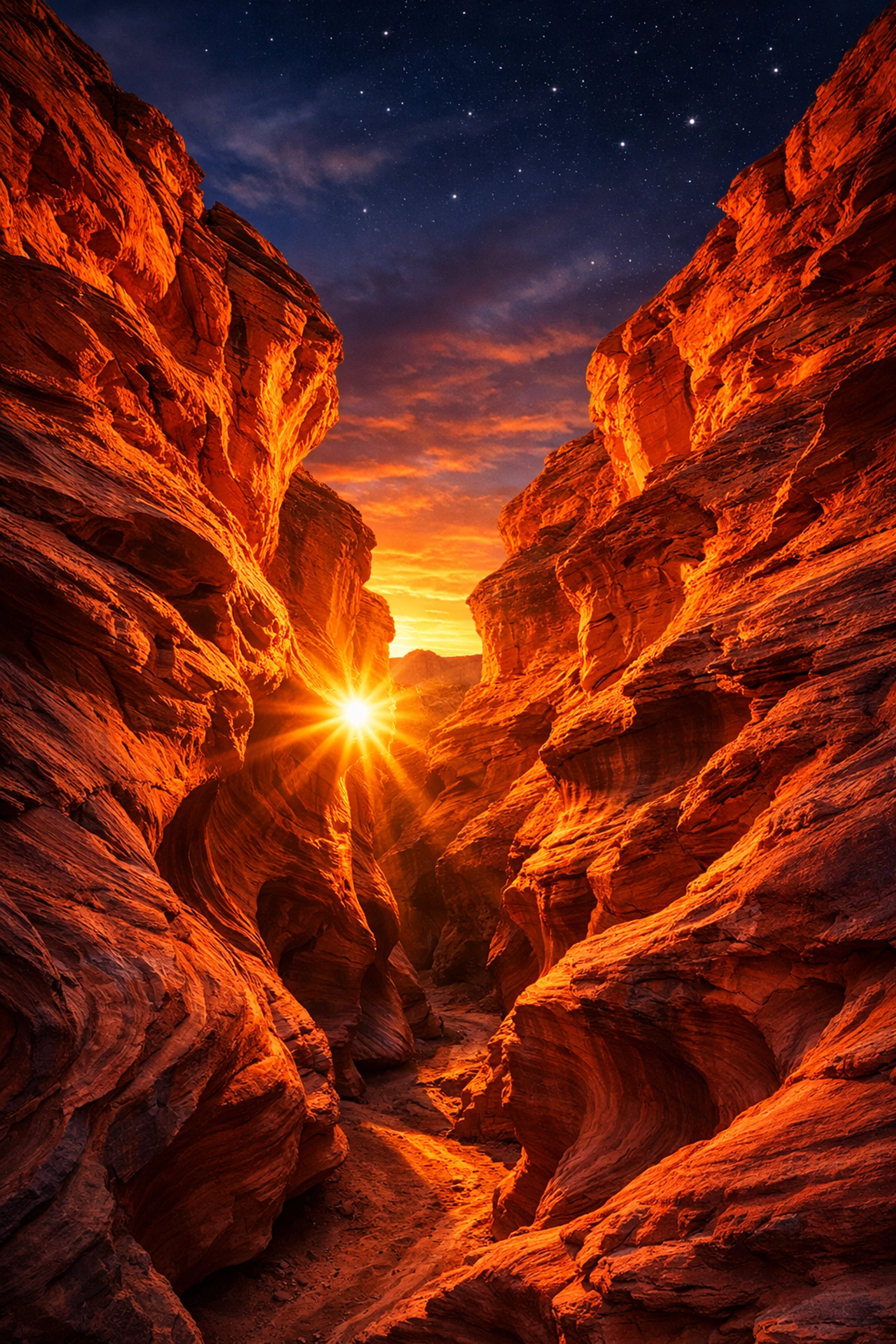 Colorful canyon sunset showcasing results from professional photo editing tutorials.