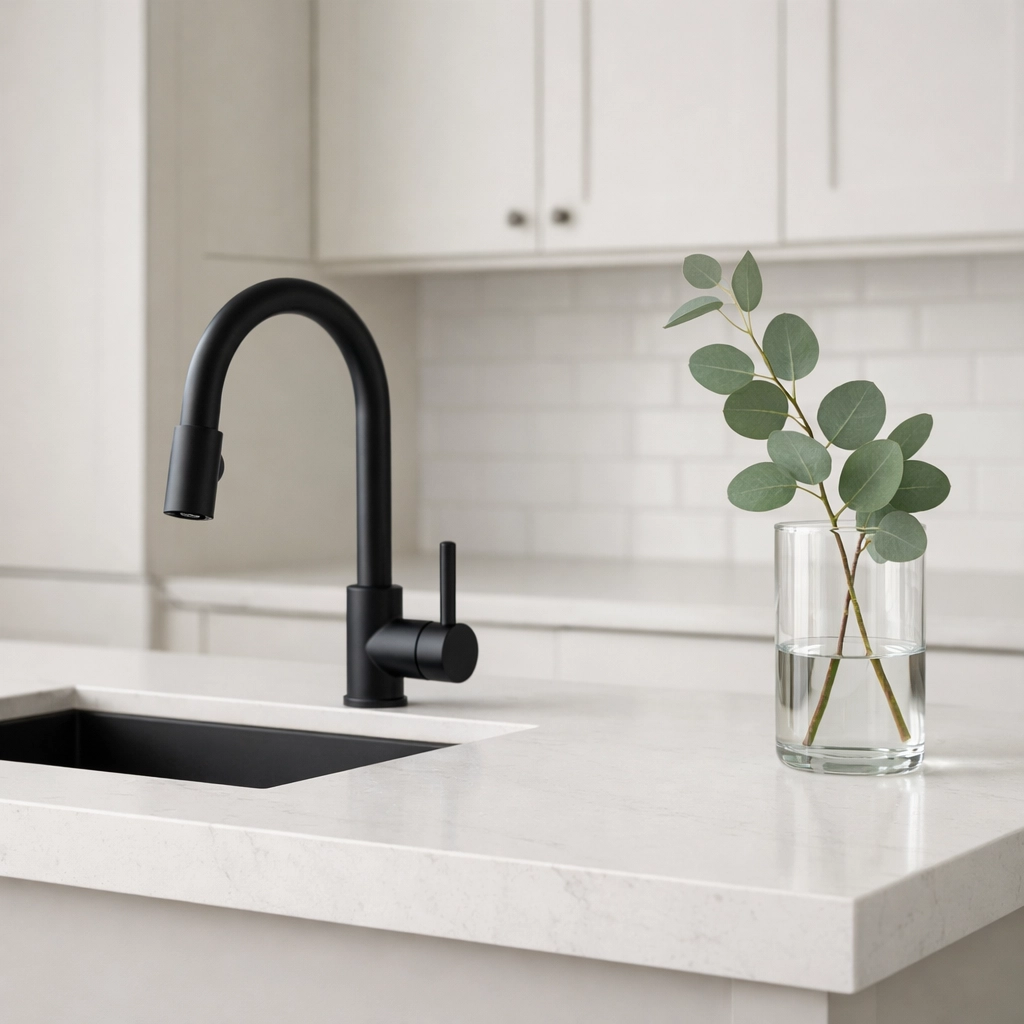 Modern minimalist kitchen with high ROI updates for the Cincinnati real estate market.