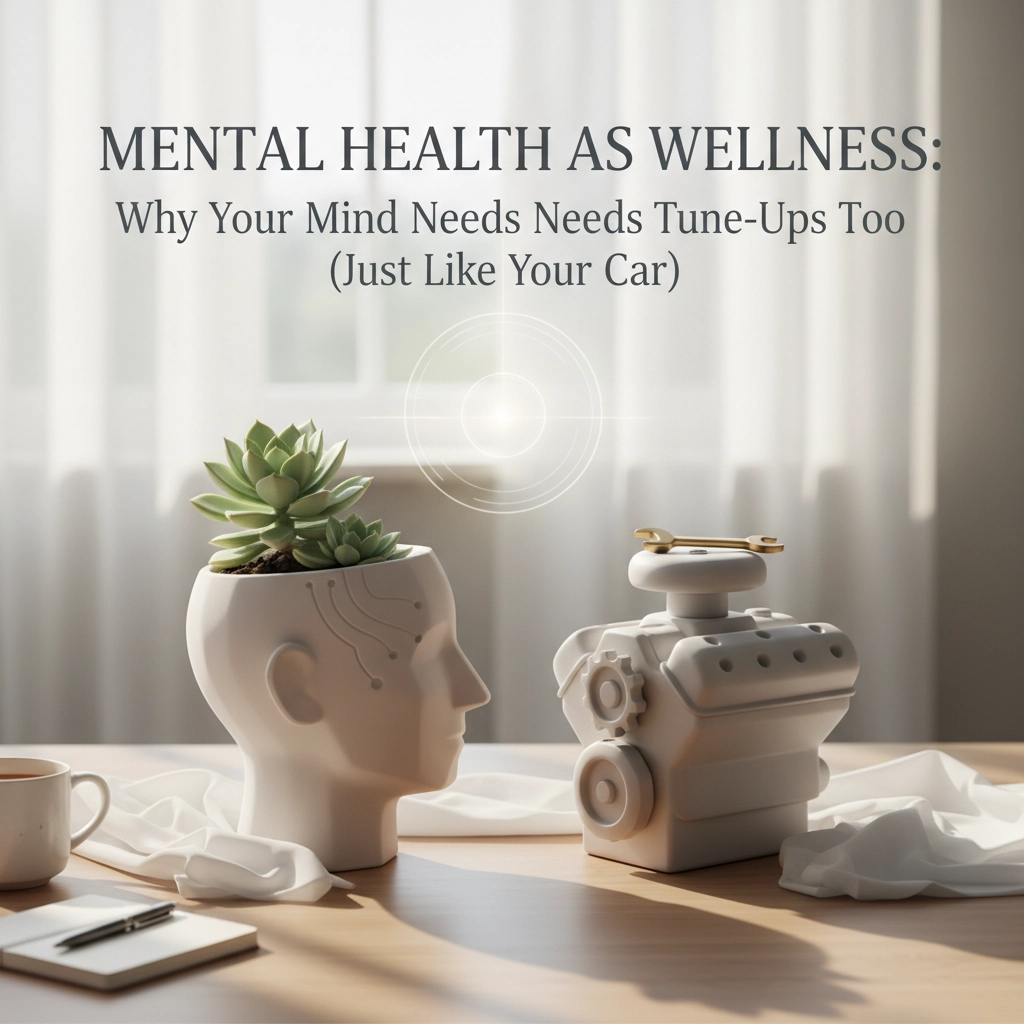 Mental Health as Wellness: Why Your Mind Needs Tune-Ups Too (Just Like Your Car)