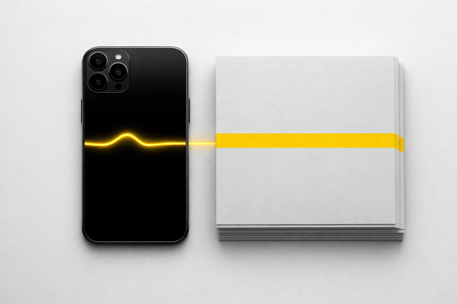 Consistent real estate marketing across digital smartphone and printed brochures.