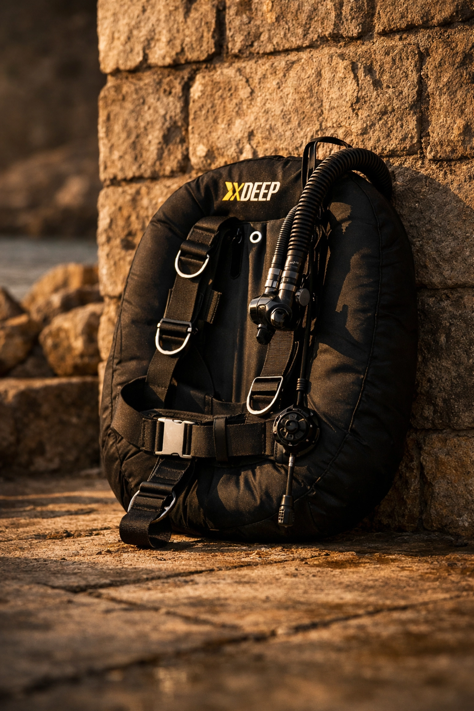 Einsatzbereites xDeep Wing-System für technische und sportliche Tauchgänge.