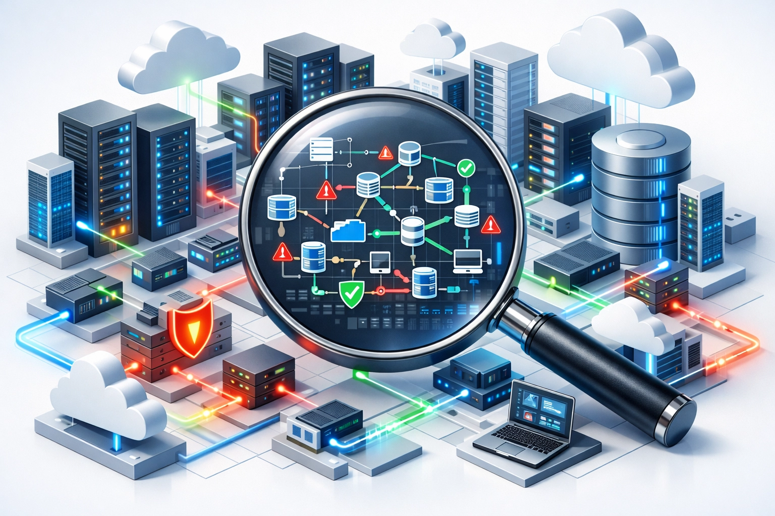 ServiceNow ITOM infrastructure discovery with dependency mapping and configuration items