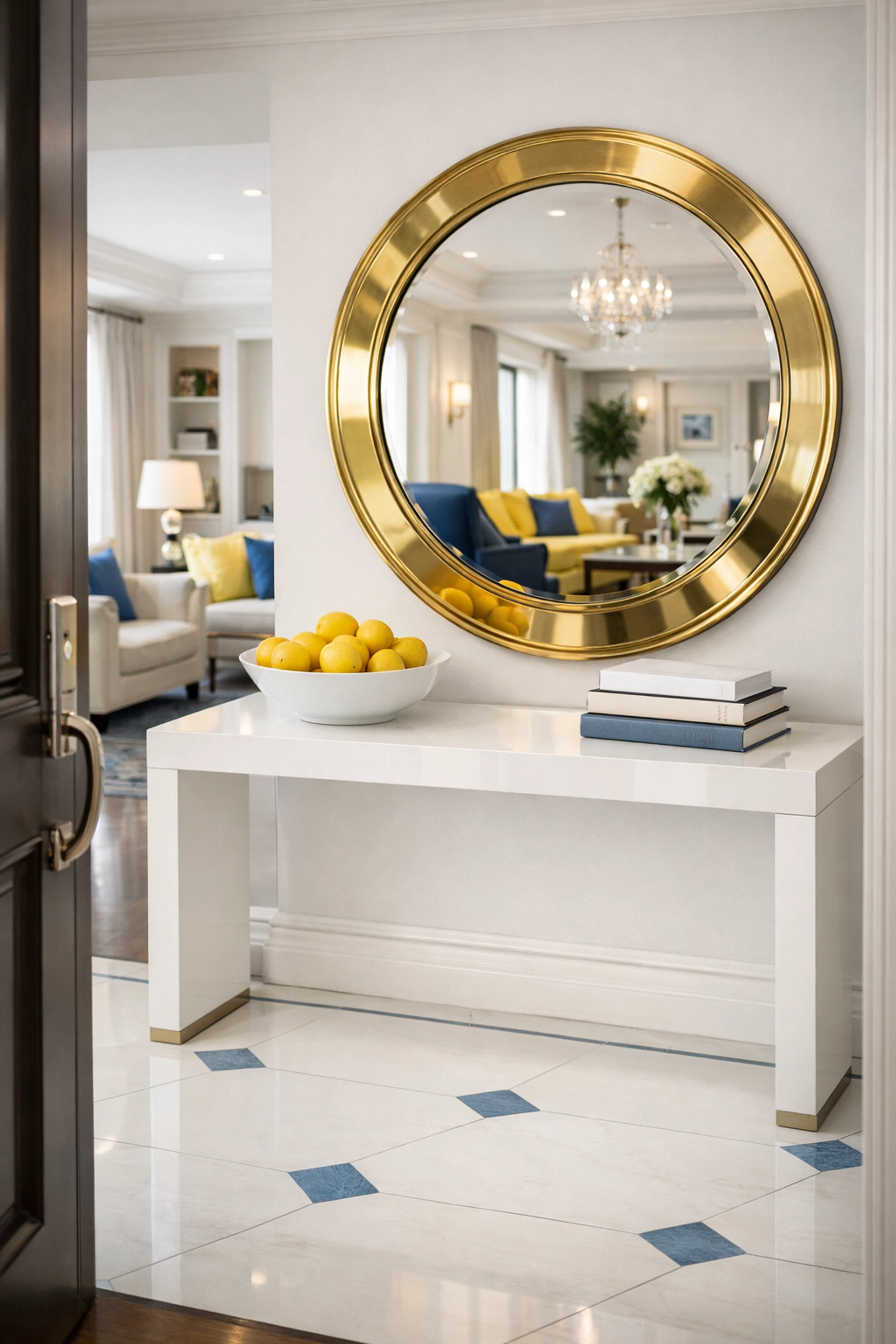 Impeccable high-end entryway showing the results of expert maid service Worcester for local homes.