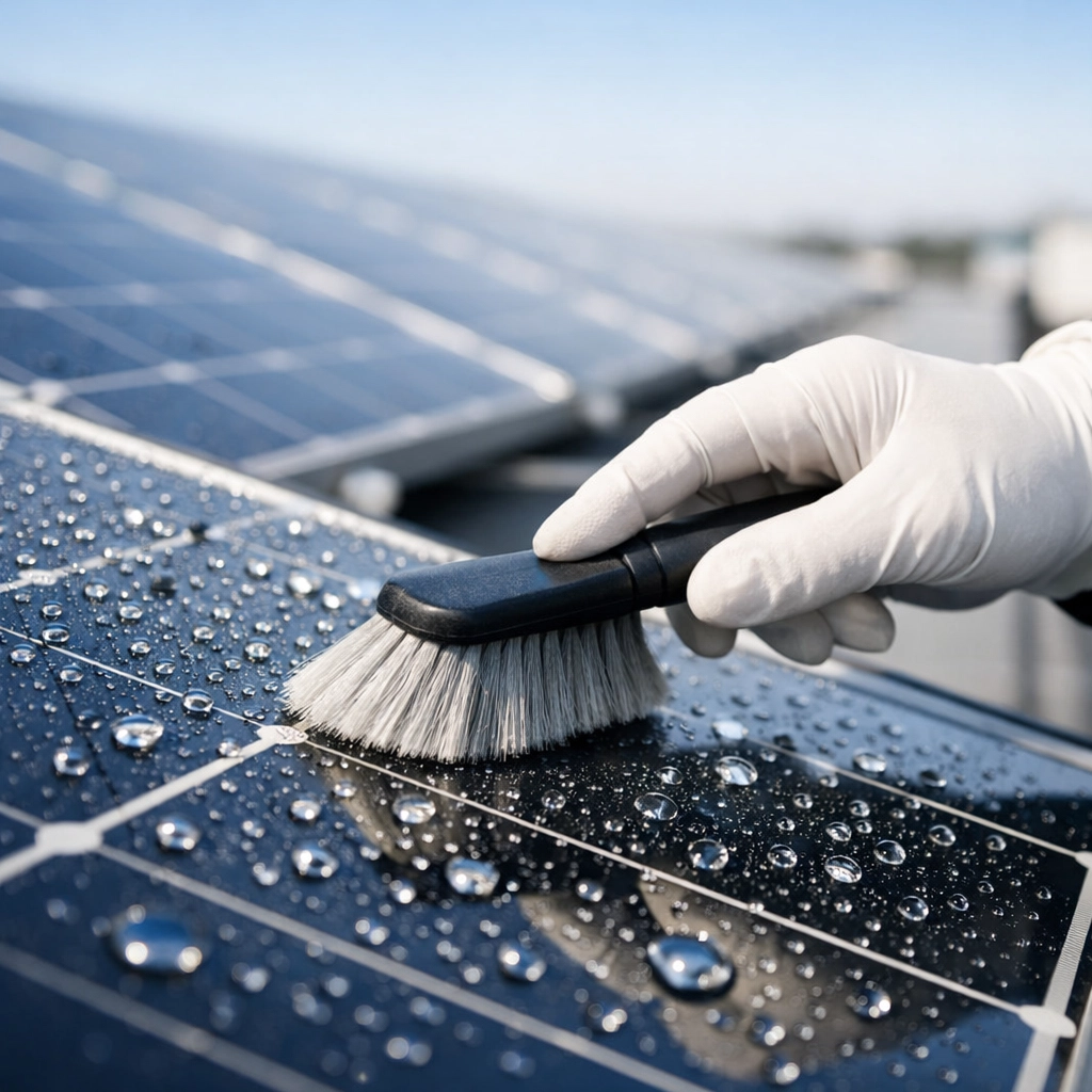 Professional solar panel maintenance and cleaning to ensure maximum energy output and ROI for businesses.