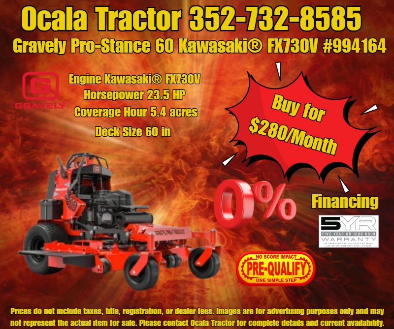 Gravely Pro-Stance 60 Kawasaki FX730V mower