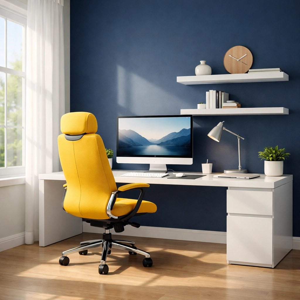 Tidy and dust-free home office in Hadley showcasing the benefits of recurring bi-weekly house cleaning.