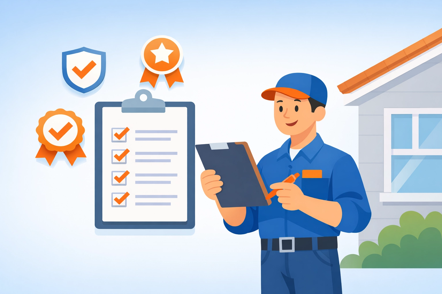 Professional loft insulation installer conducting certified home inspection with credentials