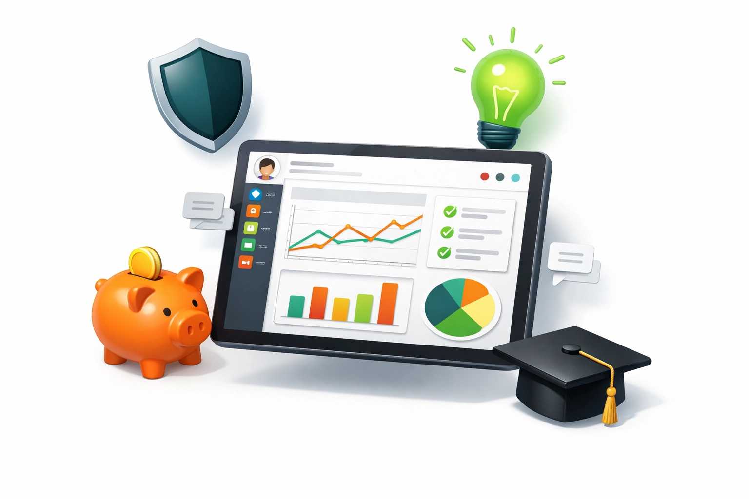 Complete Life Skills Bundle digital dashboard showing financial literacy and character courses