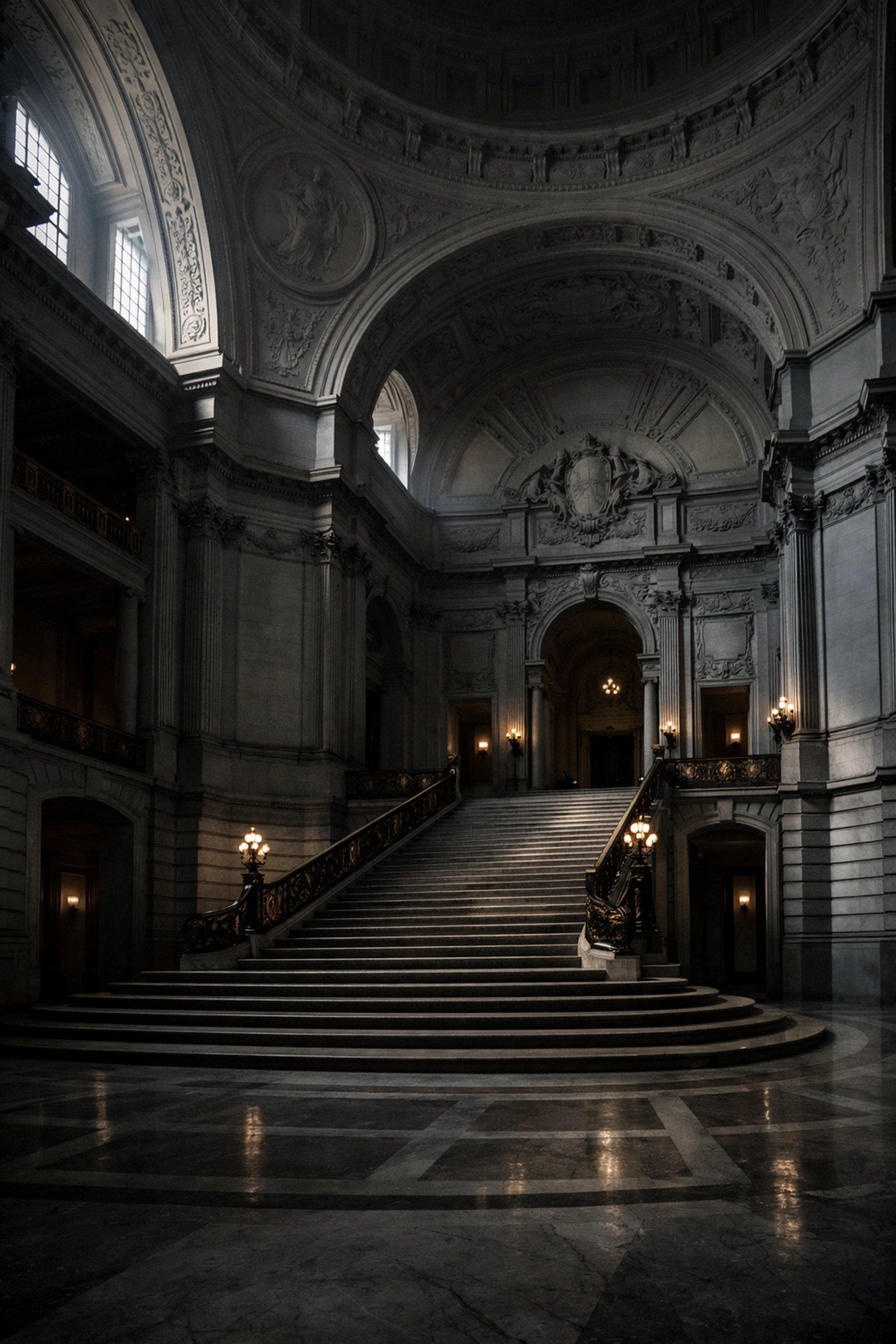 San Francisco City Hall interior where Harvey Milk and Mayor Moscone were assassinated in 1978