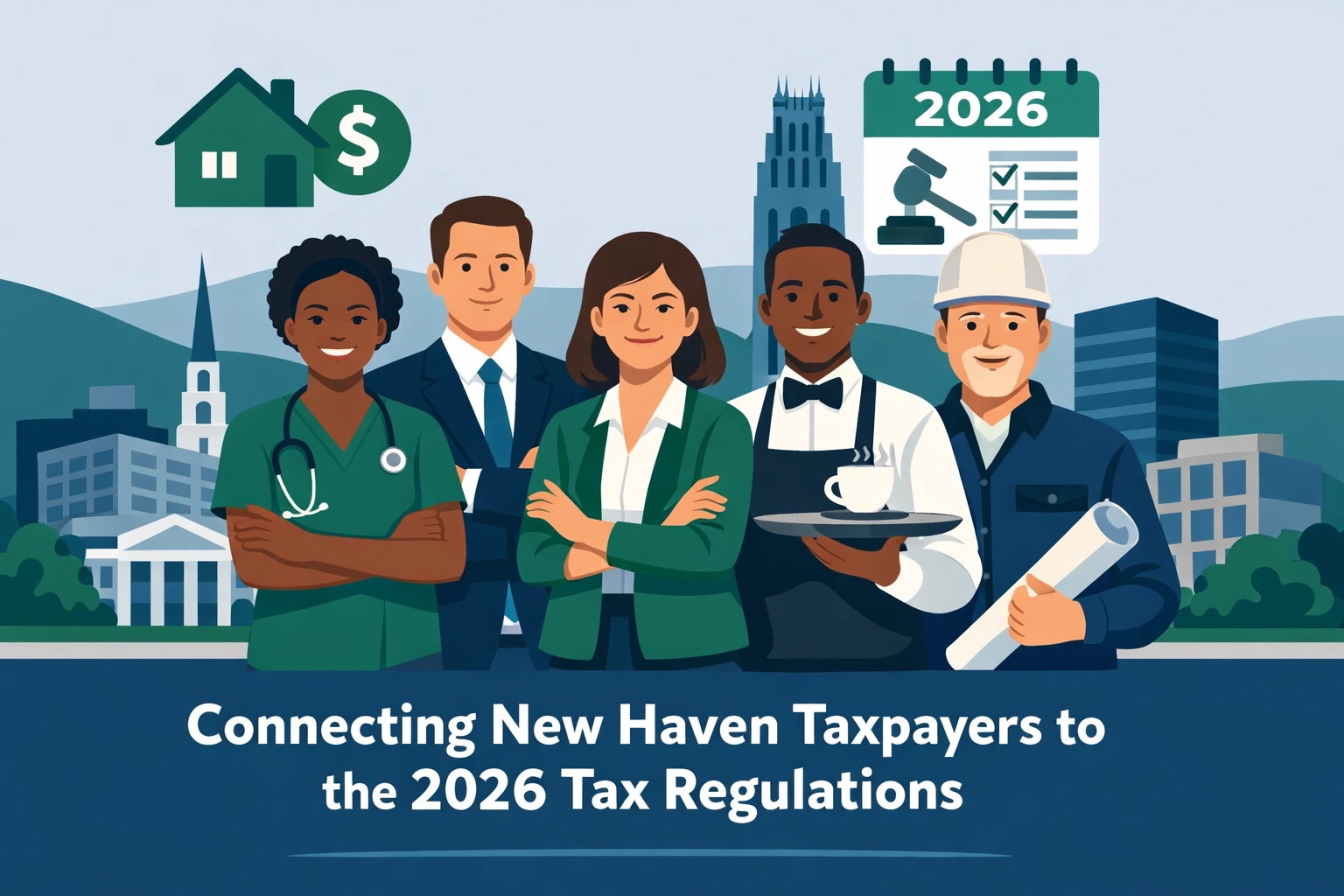 New Haven professionals preparing documentation for overtime and tip-related tax deductions in 2026.