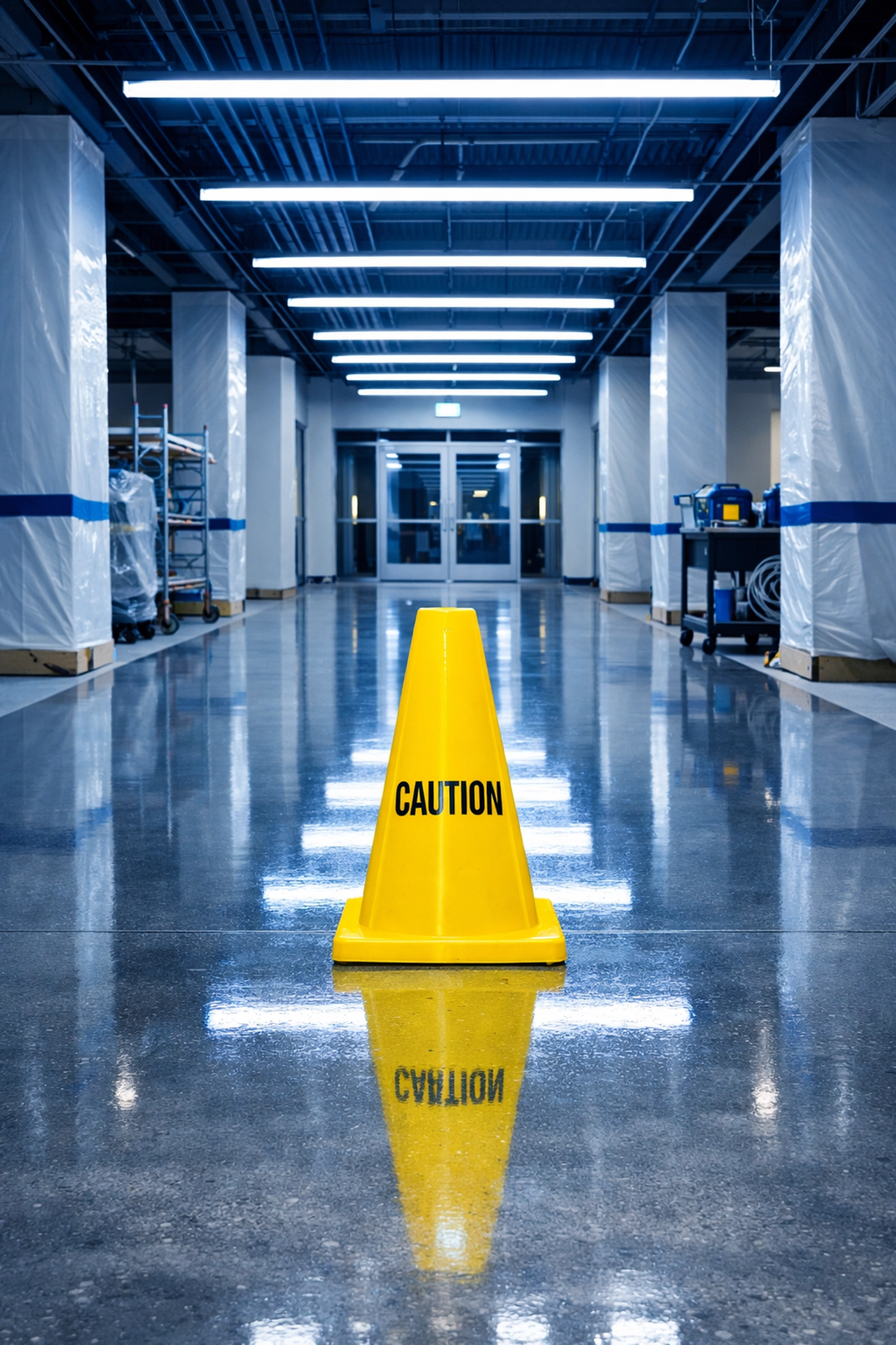 Orderly construction site in Massachusetts showing safety compliance after professional cleanup.