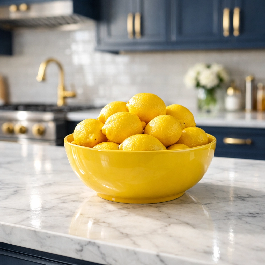 Spotless marble kitchen island reflecting the power of weekly house cleaning in Westford.