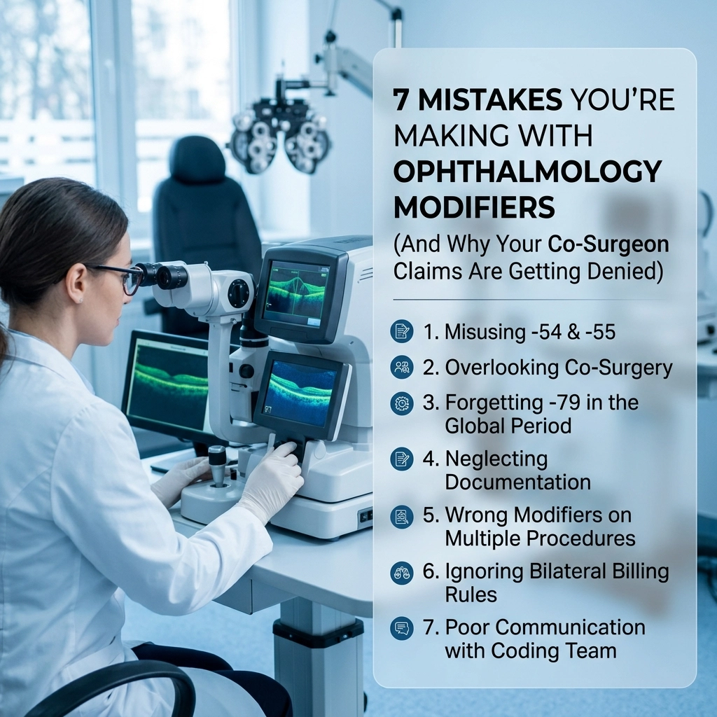 [HERO] 7 Mistakes You’re Making with Ophthalmology Modifiers (And Why Your Co-Surgeon Claims Are Getting Denied)