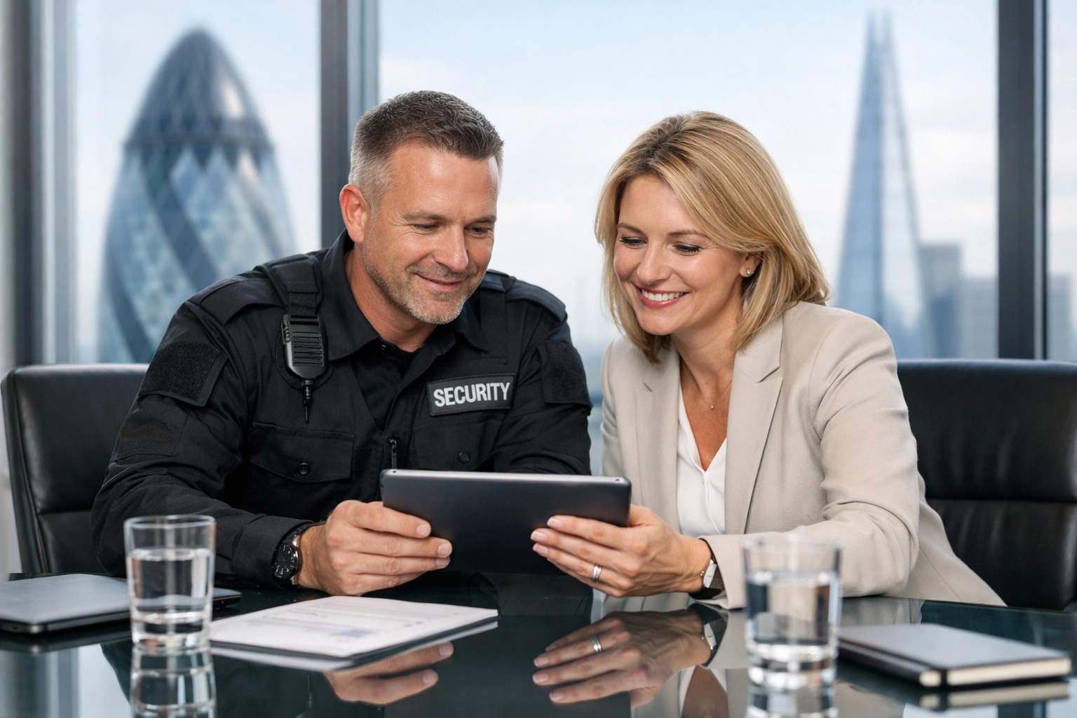 KGFM security consultant and venue manager meeting to discuss Martyn’s Law compliance strategy.