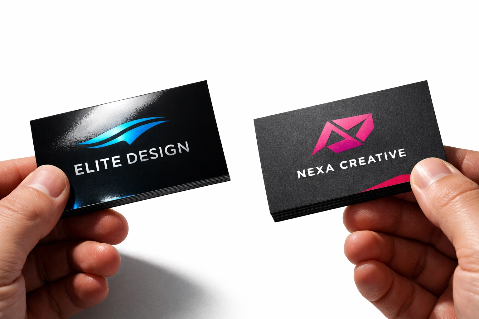 Premium business cards Doncaster showing quality print finishes and card stock