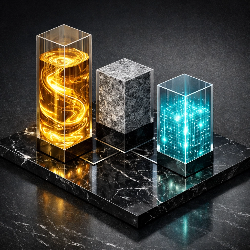 Three modern pillars representing the Mogul Strategies 40/30/30 diversified investment model.